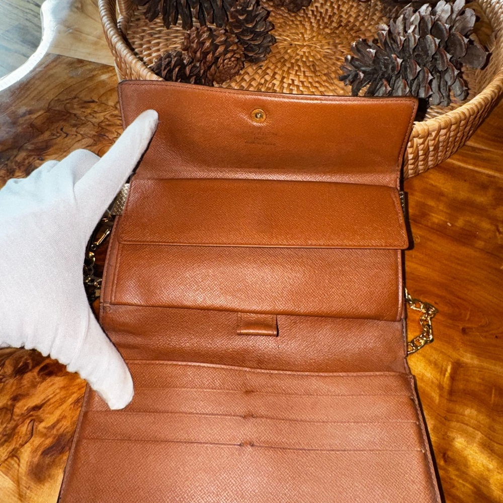 Louis Vuitton international monogram, long wallet, converted Crossbody vintage - Picture 8 of 15